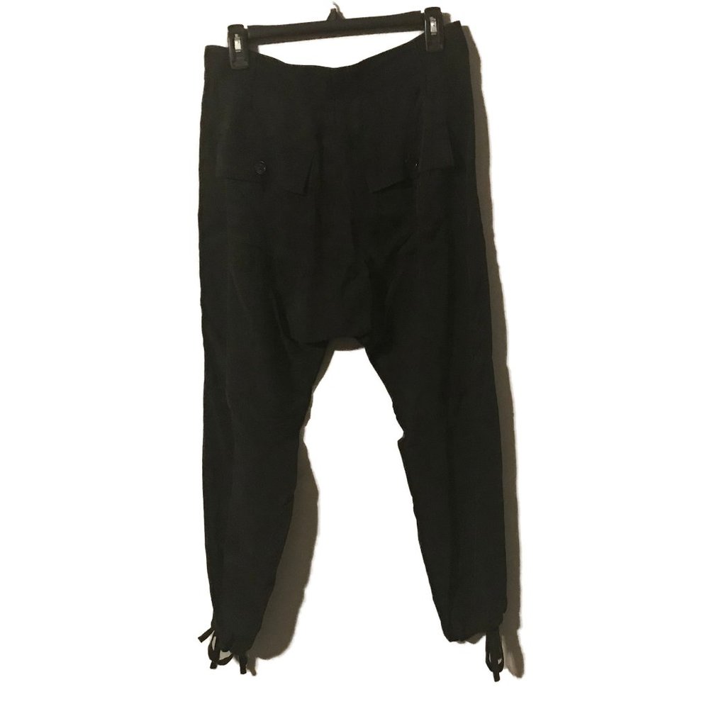 Calvin Rucker Black Joggers with Ankle Ties - Picture 3 of 4